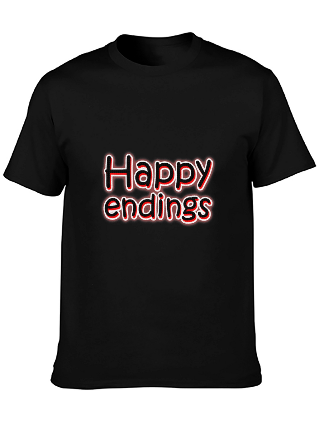 Happy Endings Graphic T-Shirt - Black