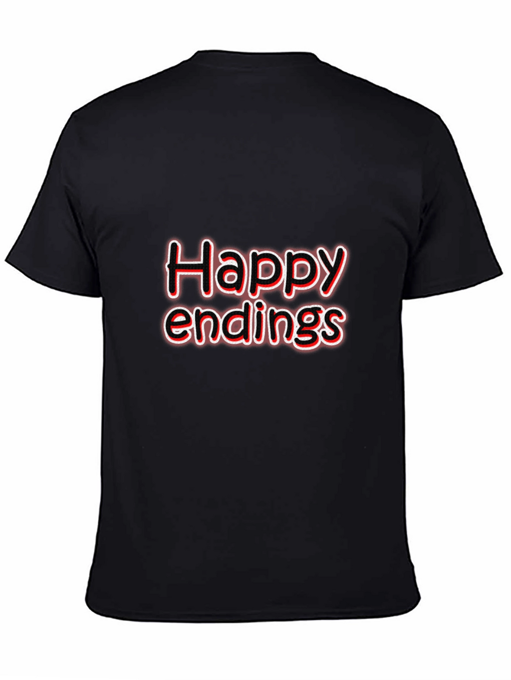 Happy Endings Graphic T-Shirt - Black