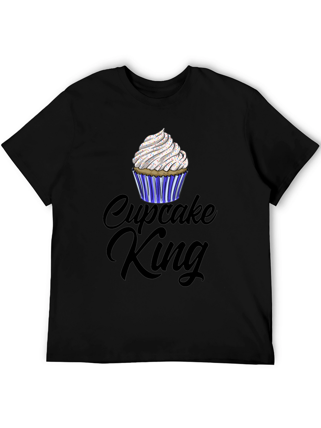 Cupcake King Graphic T-Shirt - Black