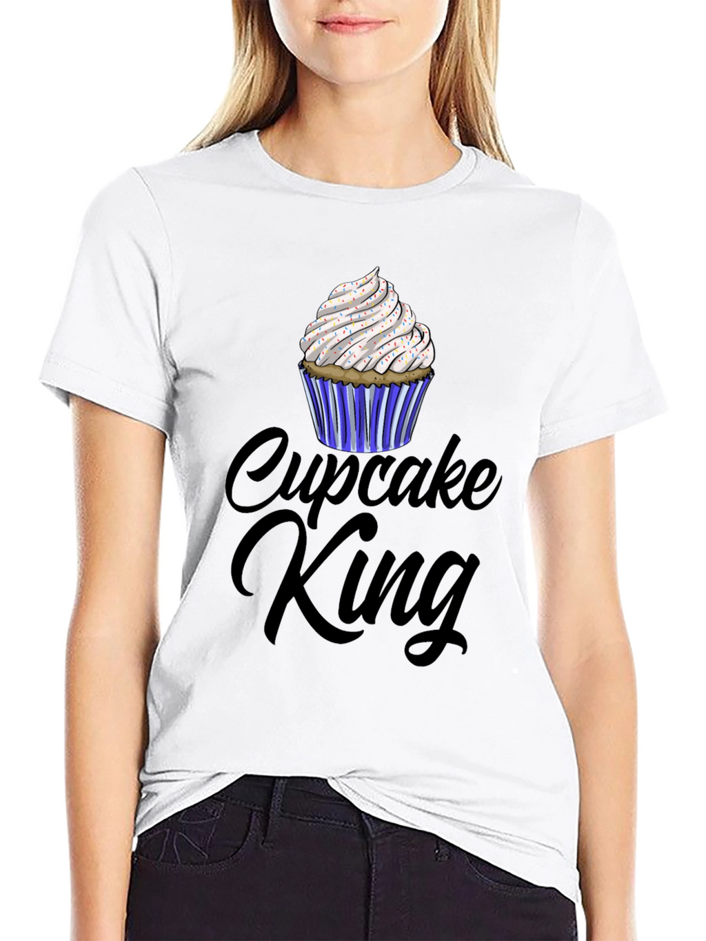 Cupcake King Graphic T-Shirt - Black