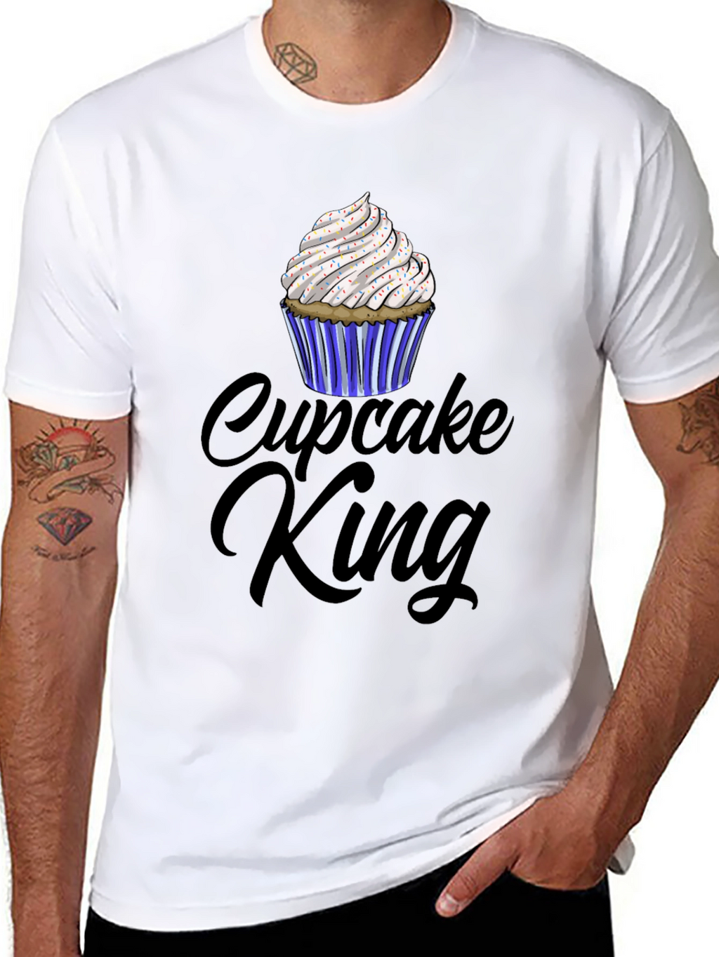 Cupcake King Graphic T-Shirt - Black