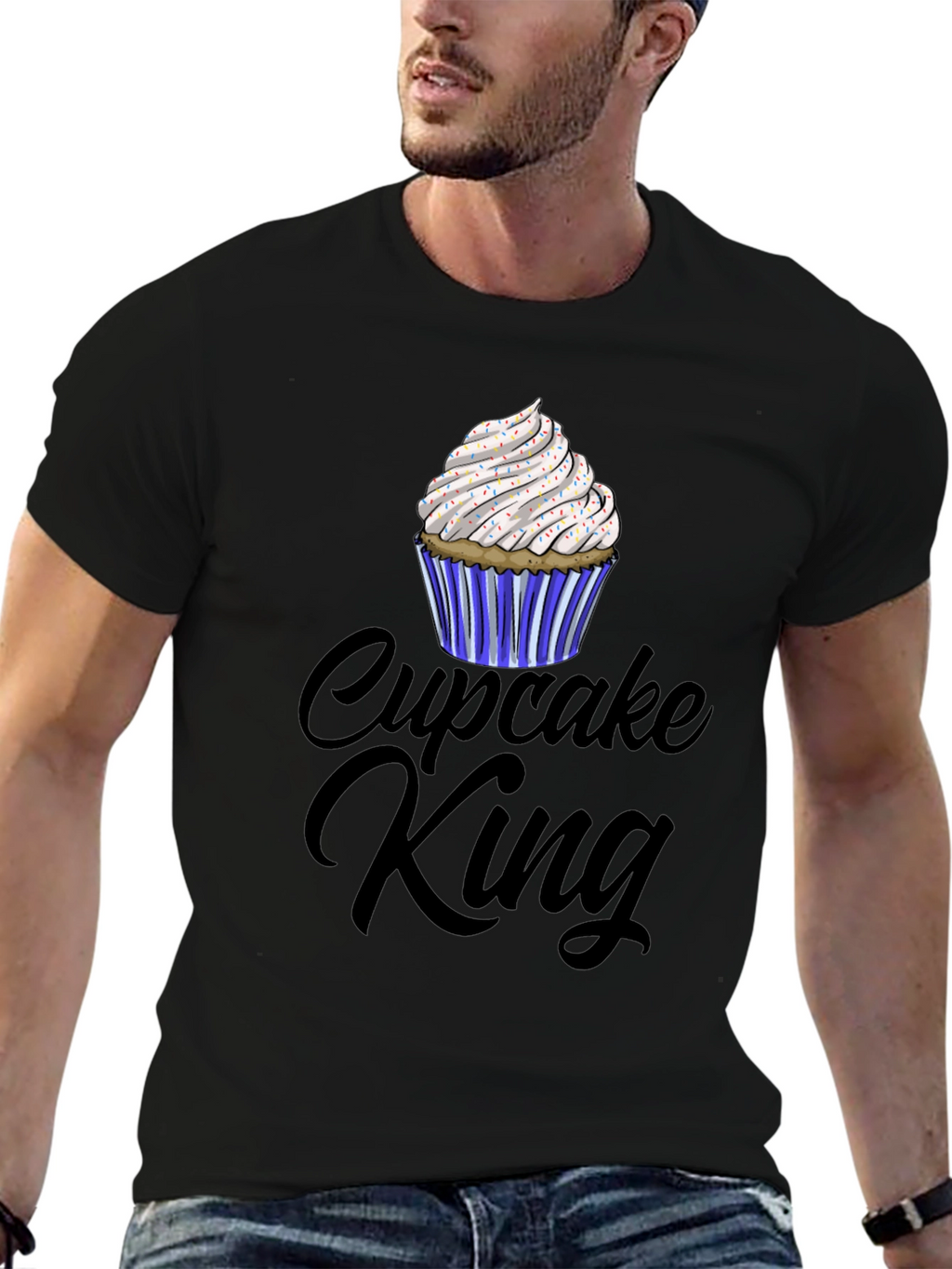 Cupcake King Graphic T-Shirt - Black
