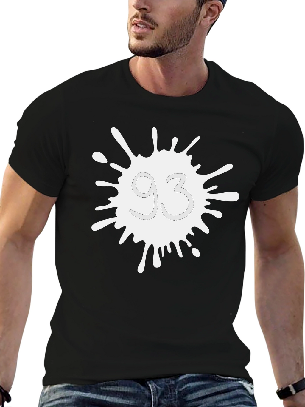 Abstract 93 Design Black Tee