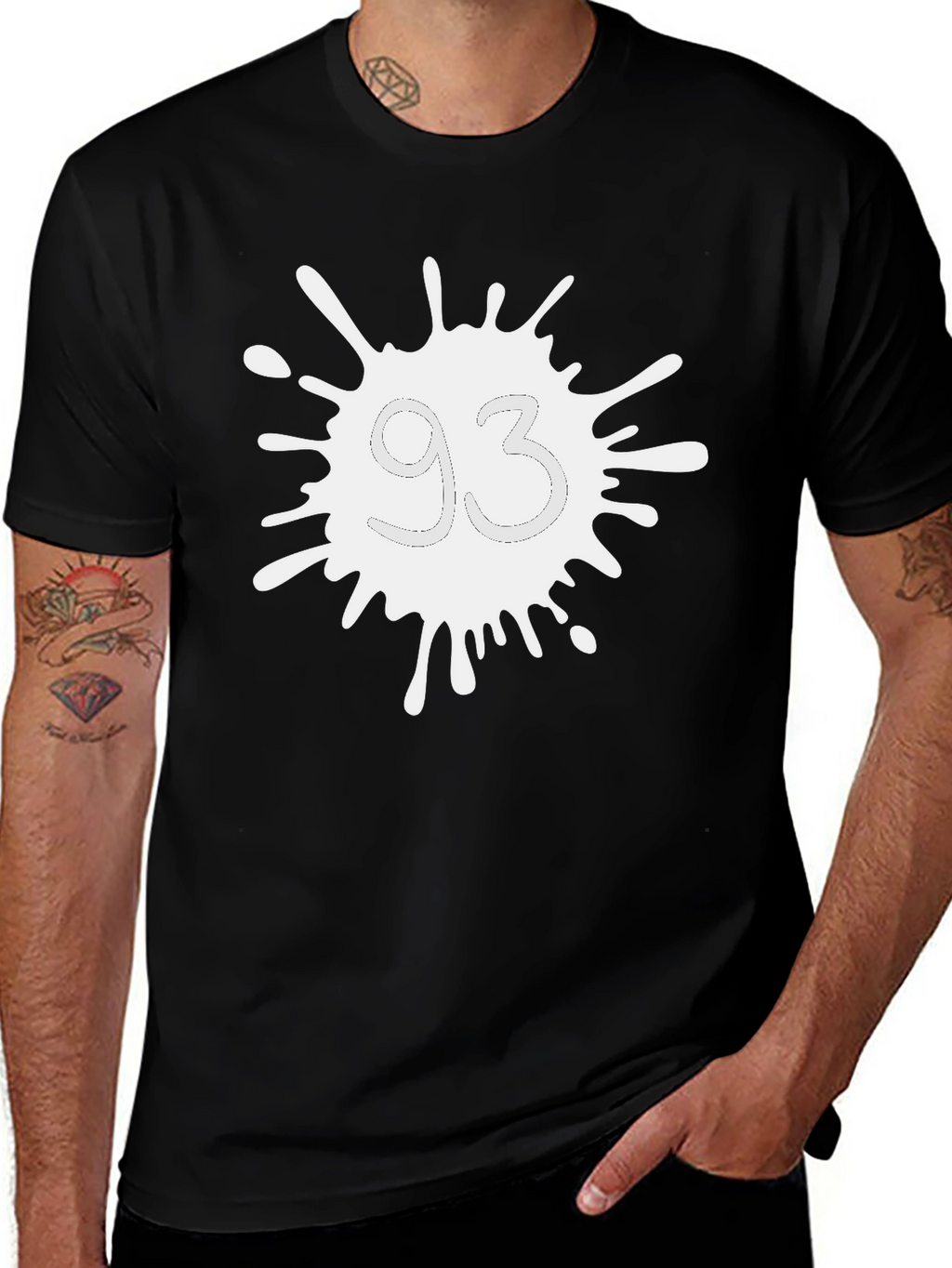Abstract 93 Design Black Tee