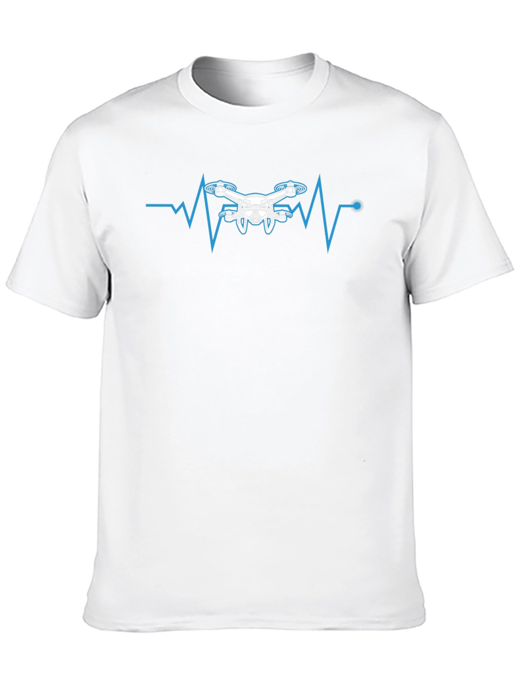 Drone Heartbeat Graphic T-Shirt - Black