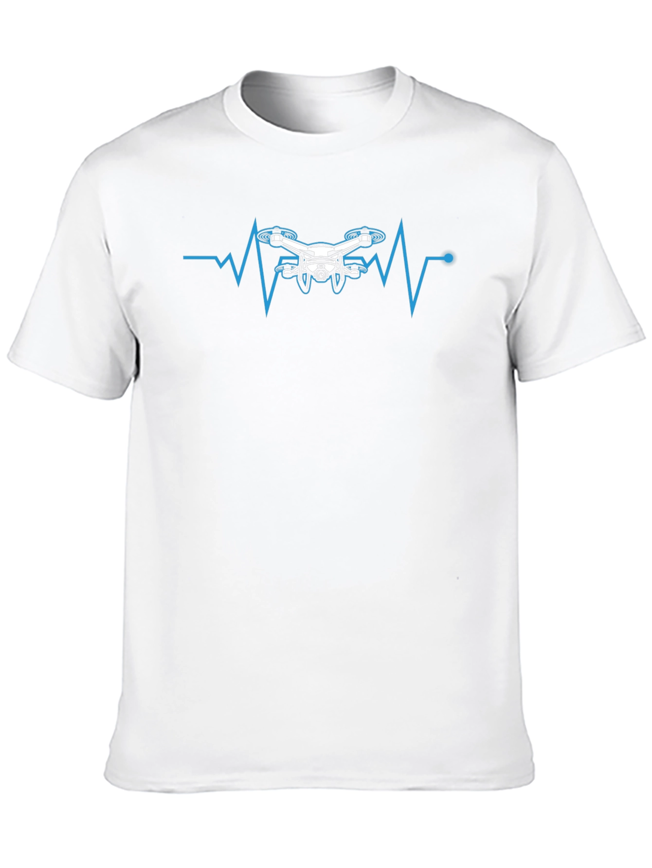Drone Heartbeat Graphic T-Shirt - Black