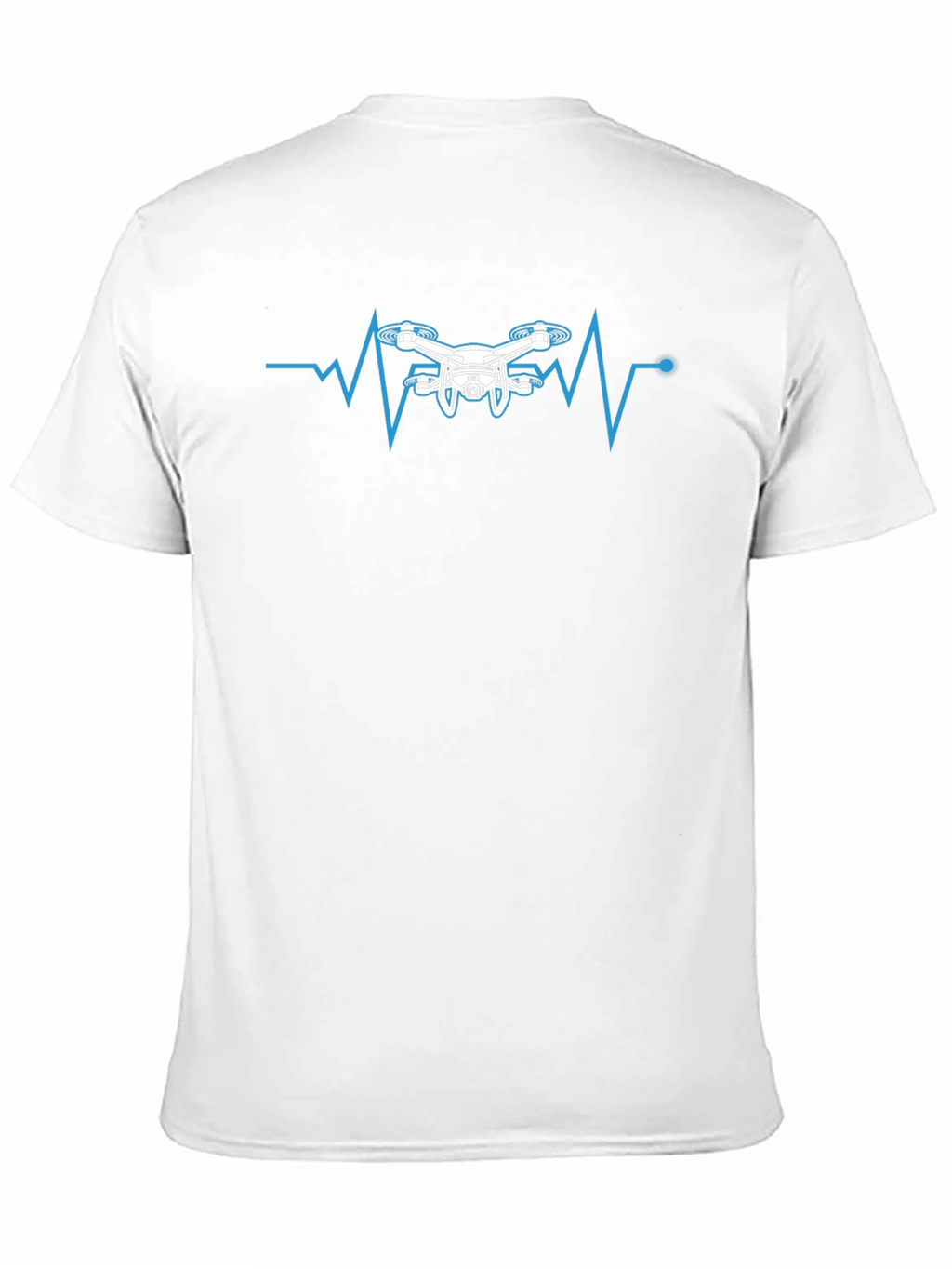 Drone Heartbeat Graphic T-Shirt - Black