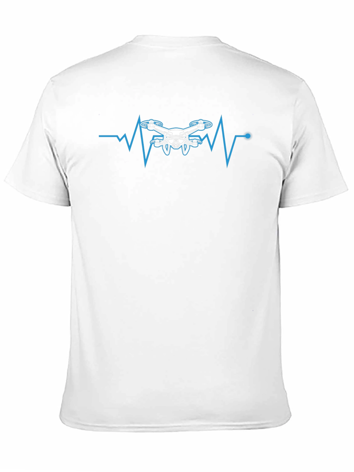 Drone Heartbeat Graphic T-Shirt - Black