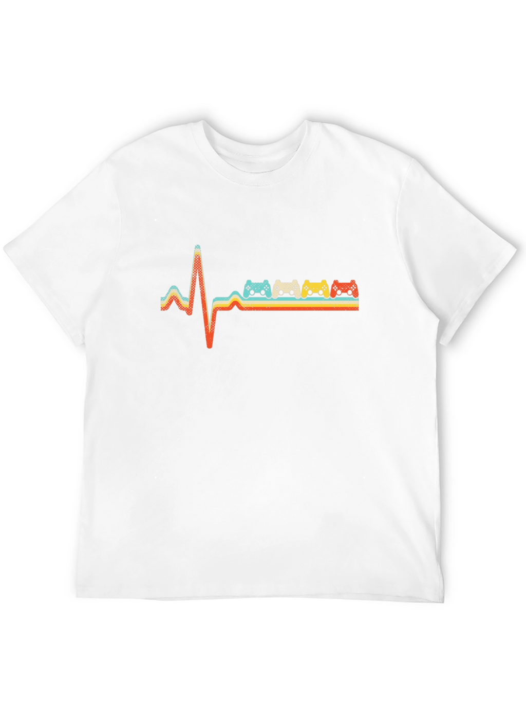 Retro Gamer Heartbeat T-Shirt - Gaming Pulse Tee