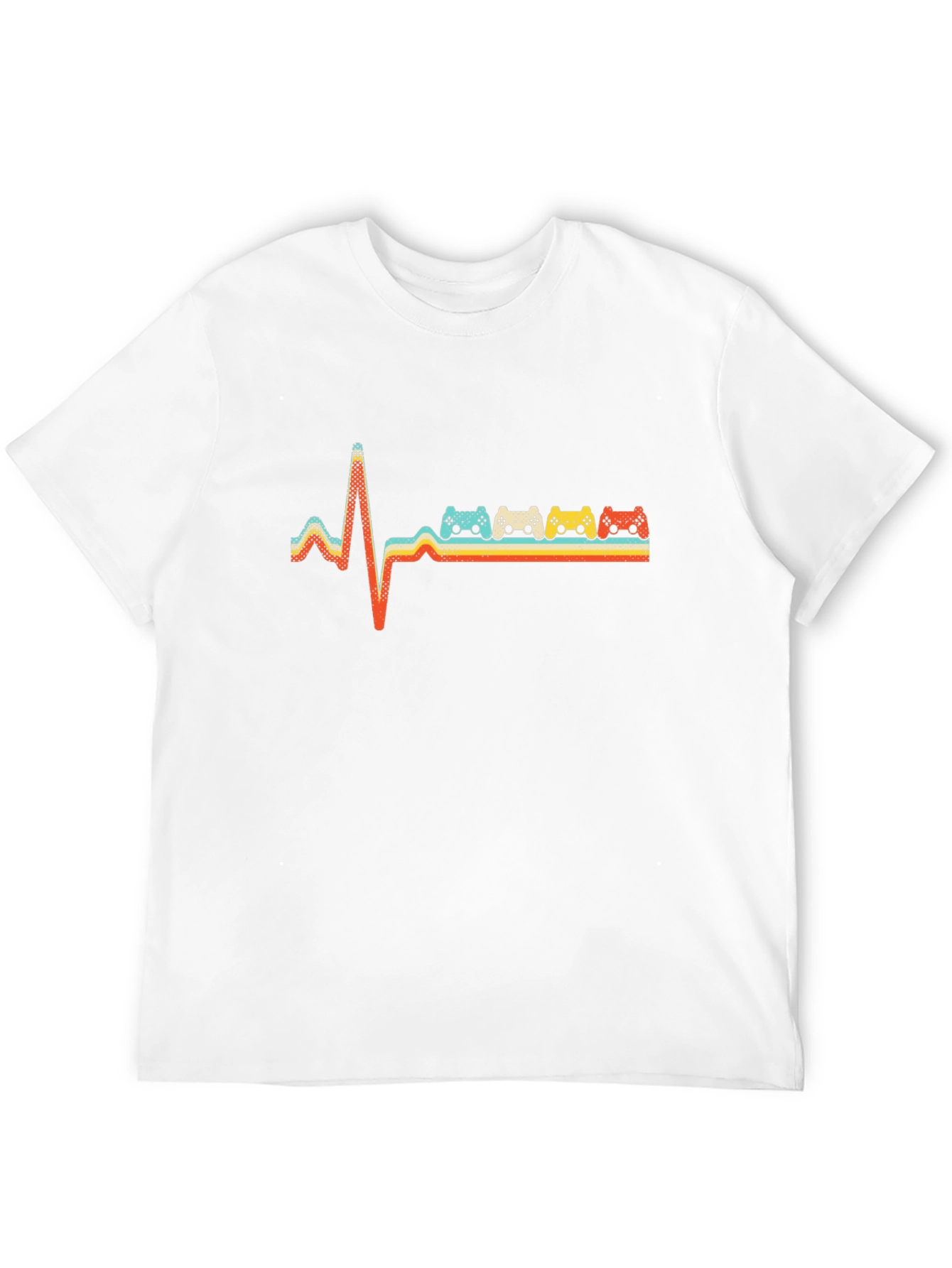 Retro Gamer Heartbeat T-Shirt - Gaming Pulse Tee