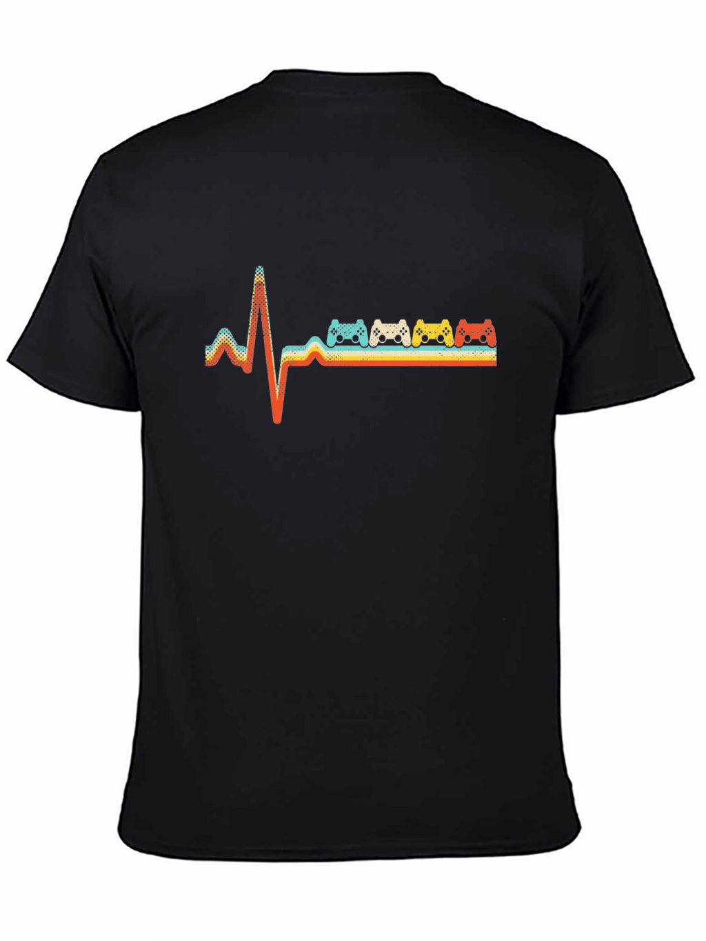 Retro Gamer Heartbeat T-Shirt - Gaming Pulse Tee