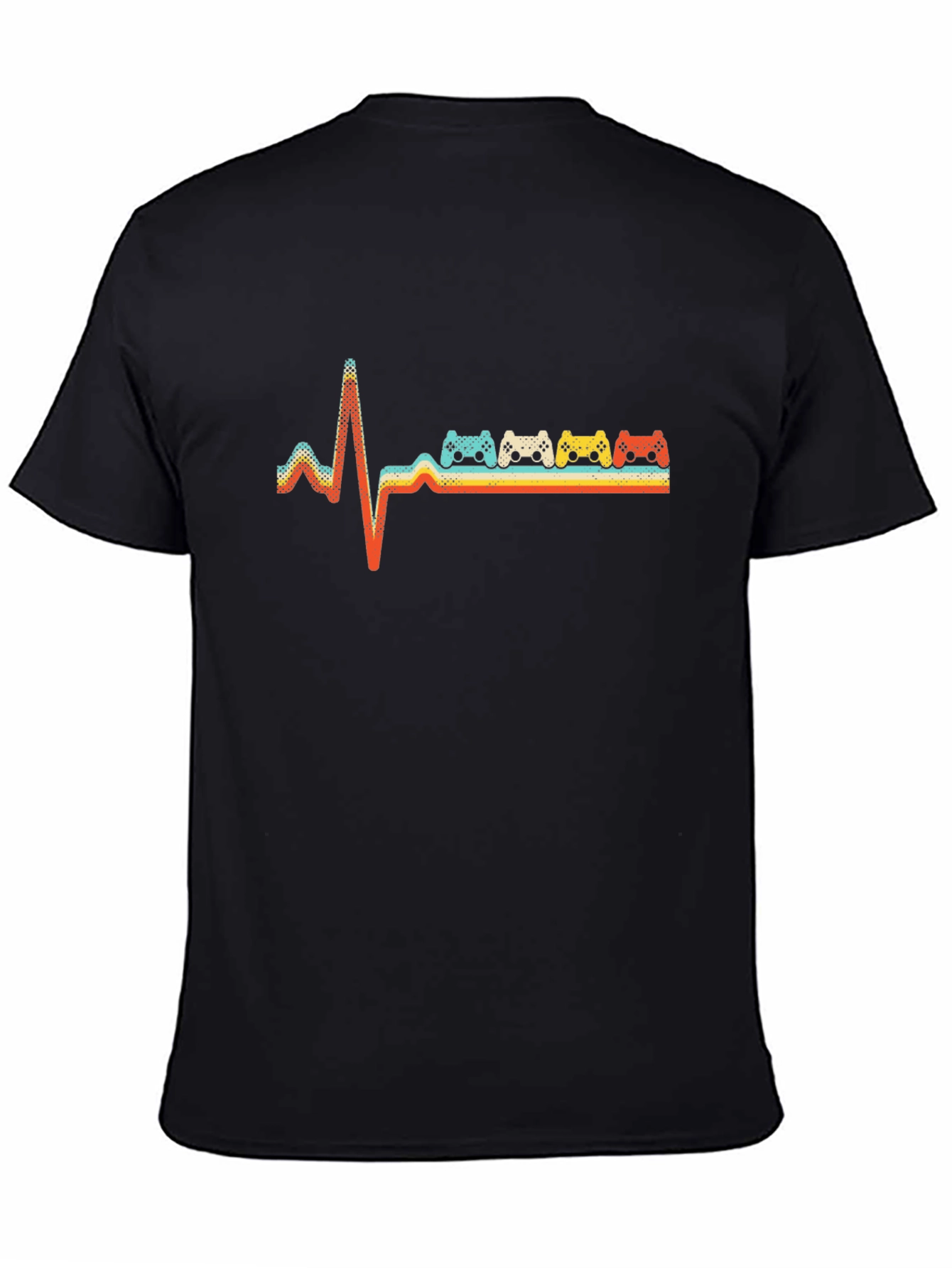 Retro Gamer Heartbeat T-Shirt - Gaming Pulse Tee