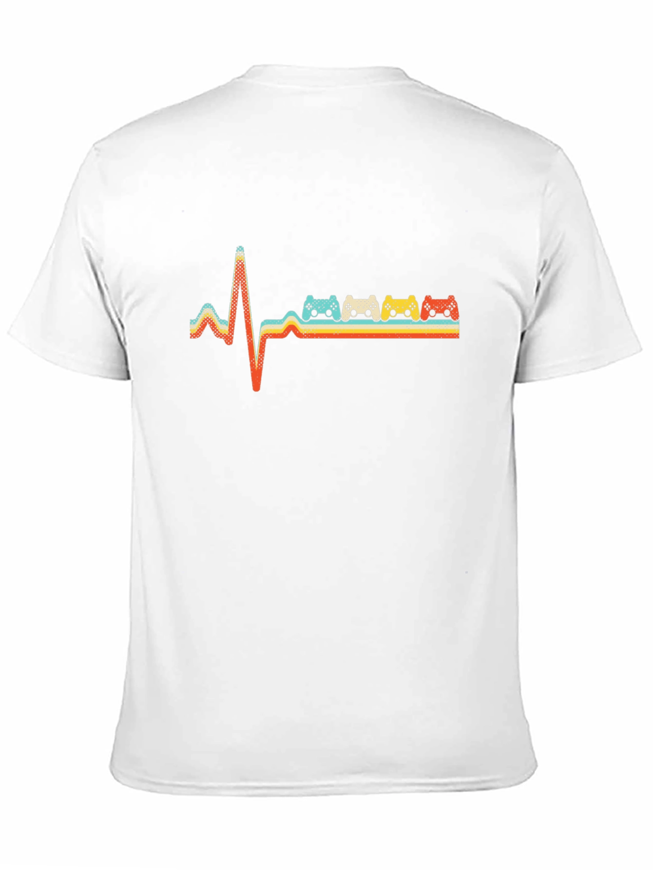 Retro Gamer Heartbeat T-Shirt - Gaming Pulse Tee