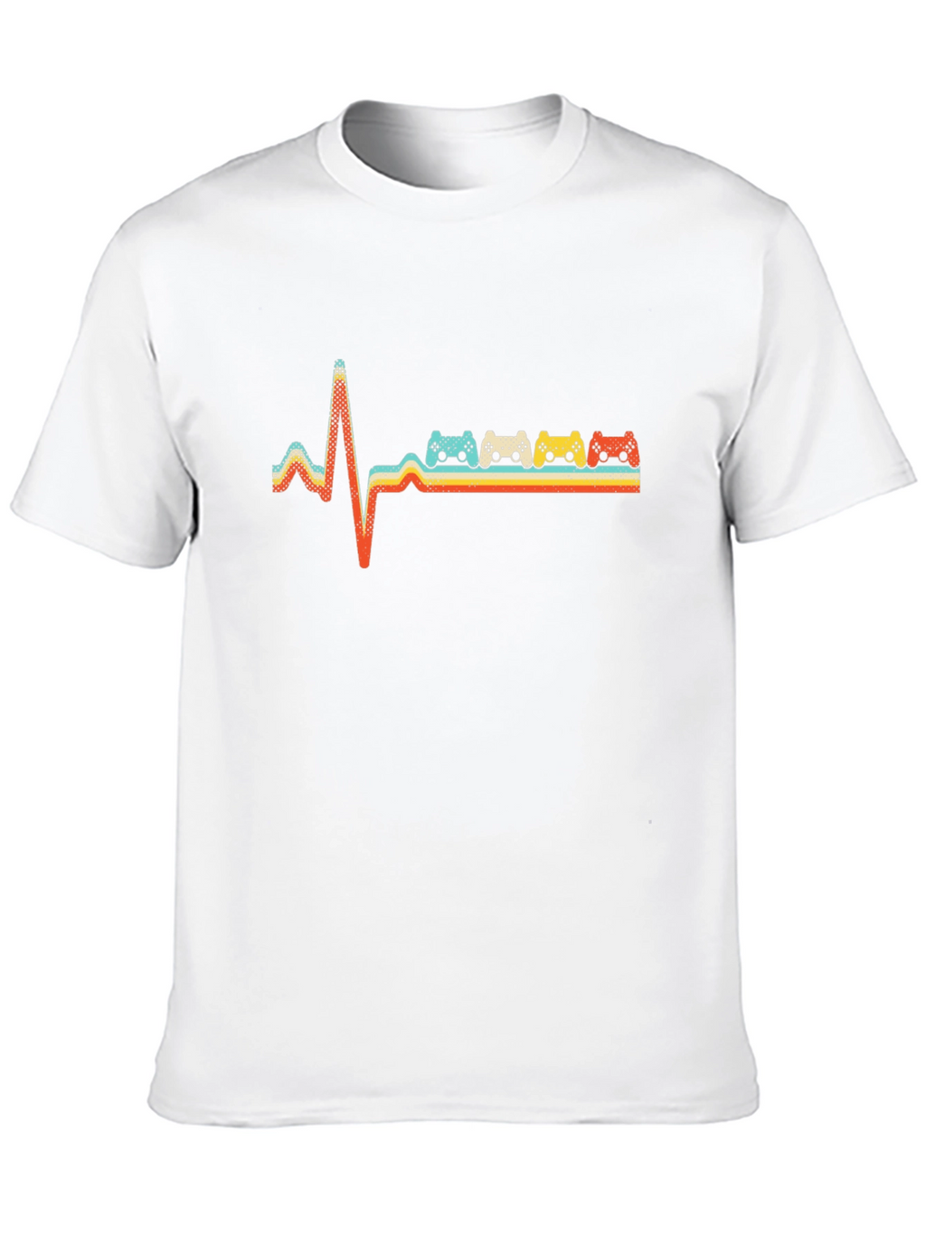 Retro Gamer Heartbeat T-Shirt - Gaming Pulse Tee