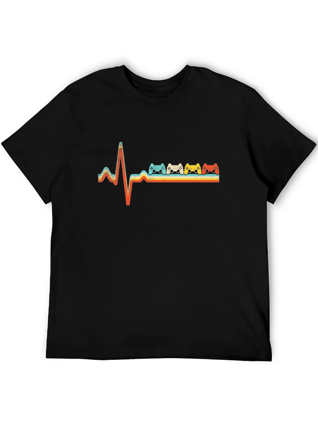 Retro Gamer Heartbeat T-Shirt - Gaming Pulse Tee