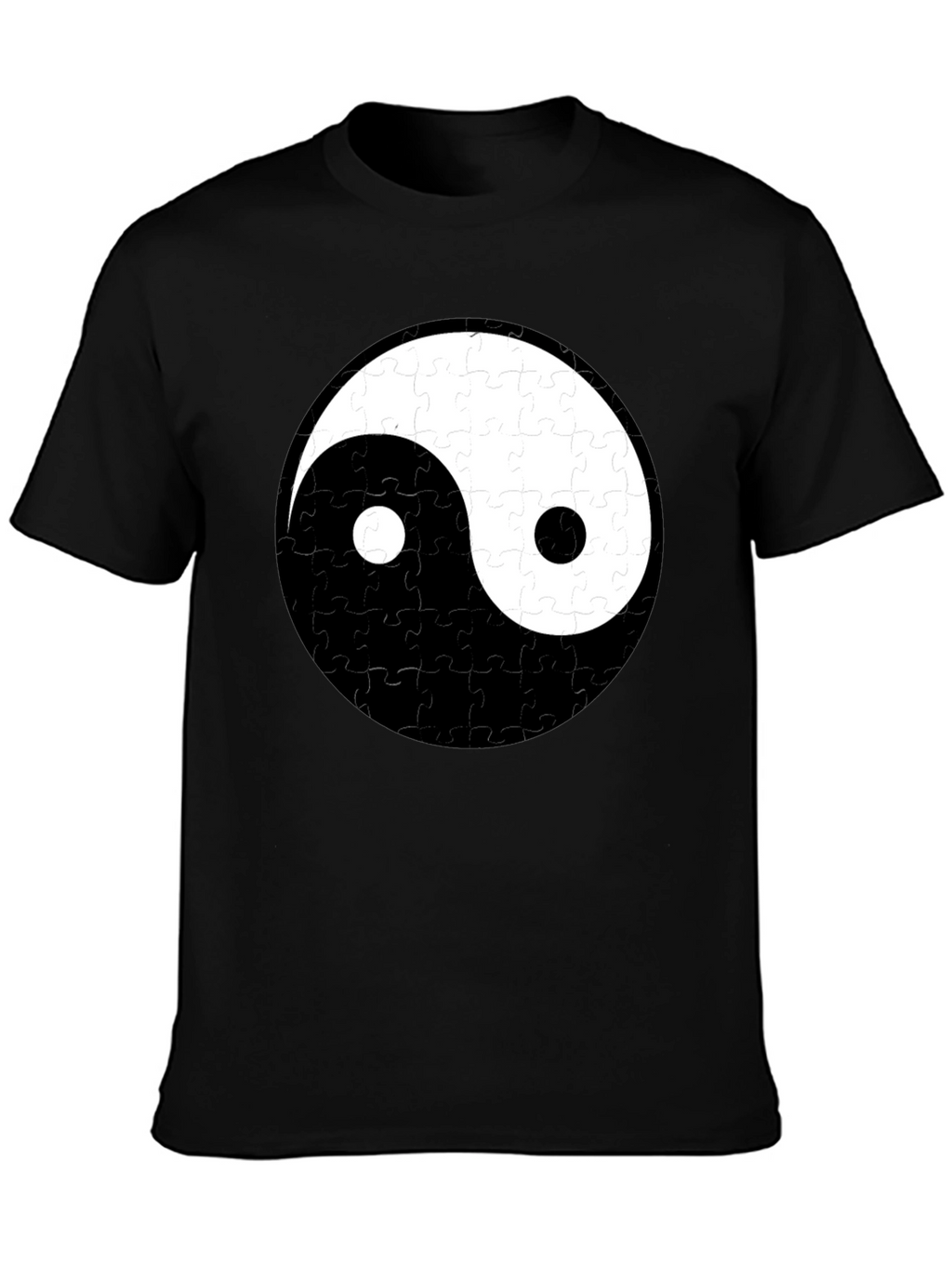 Yin Yang Puzzle Piece T-Shirt - Balance & Style