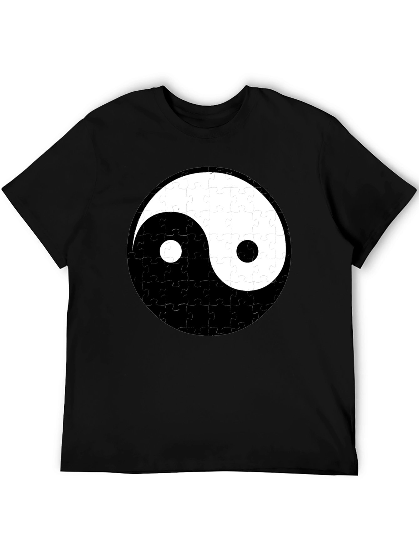 Yin Yang Puzzle Piece T-Shirt - Balance & Style