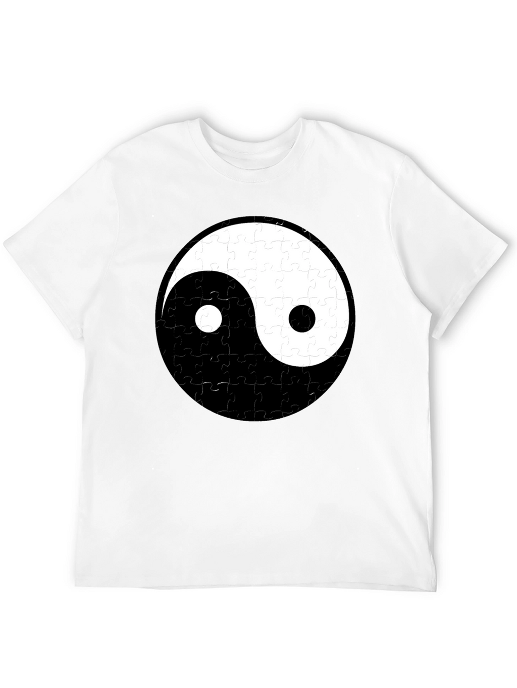 Yin Yang Puzzle Piece T-Shirt - Balance & Style