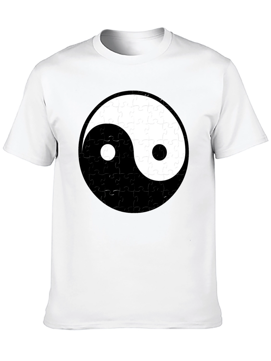 Yin Yang Puzzle Piece T-Shirt - Balance & Style