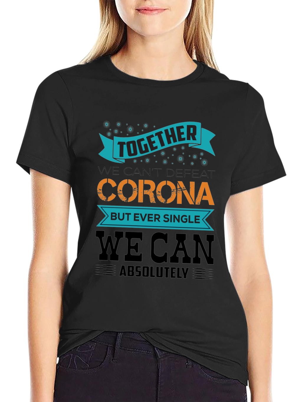 Together We Can Black T-Shirt