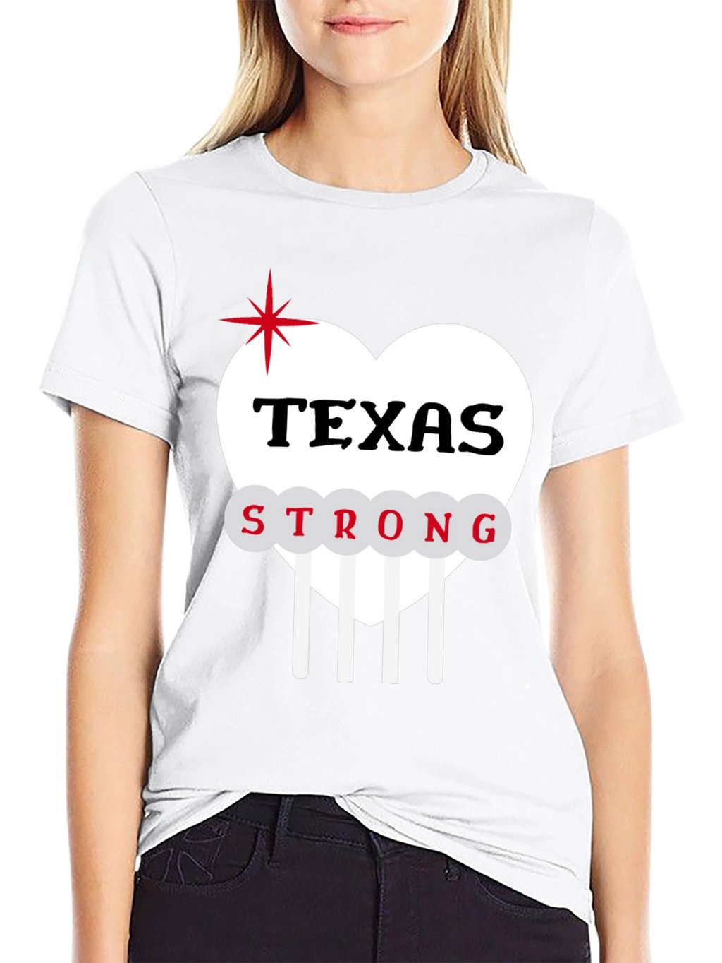 Texas Strong Heart Graphic T-Shirt
