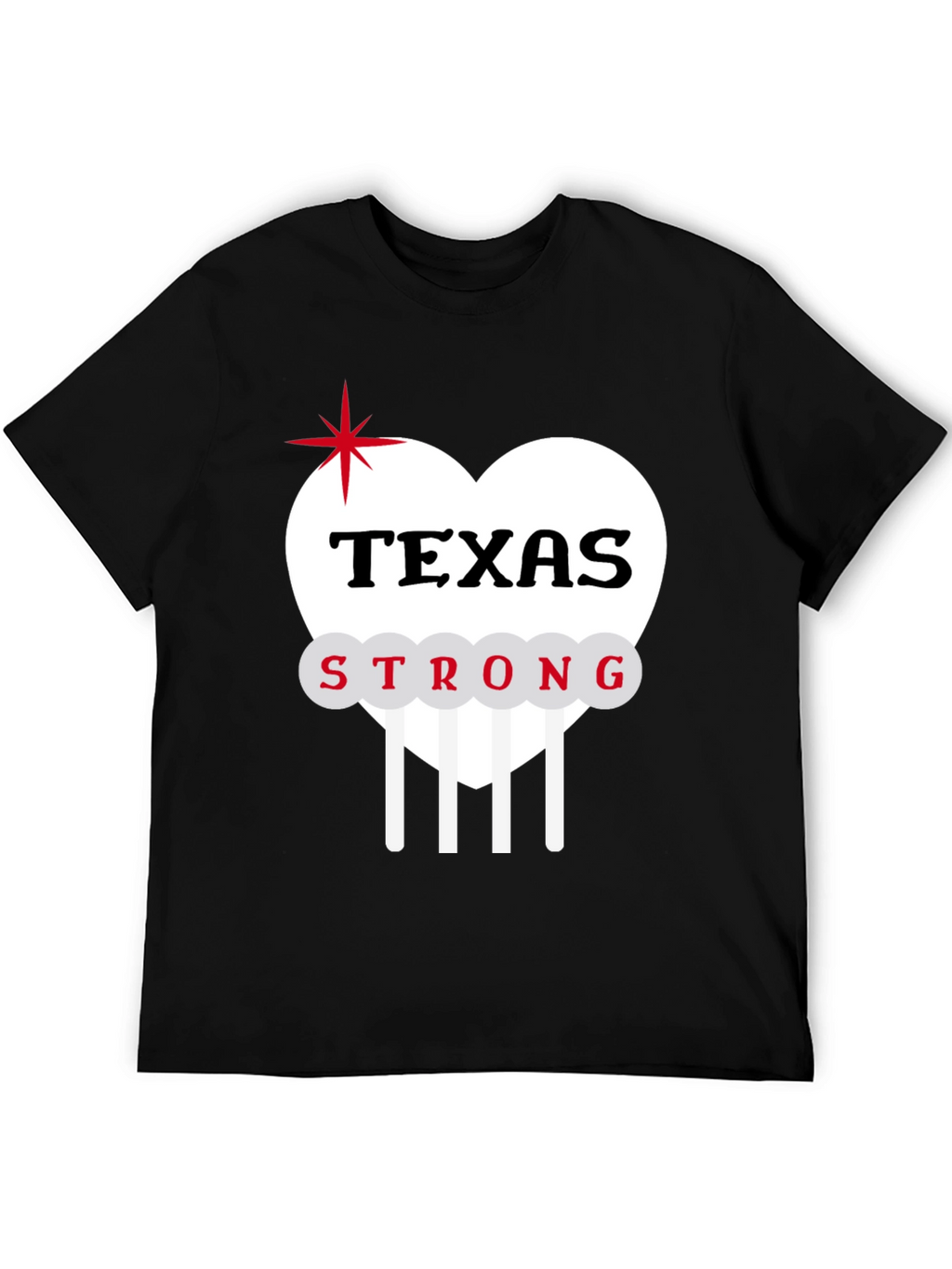 Texas Strong Heart Graphic T-Shirt