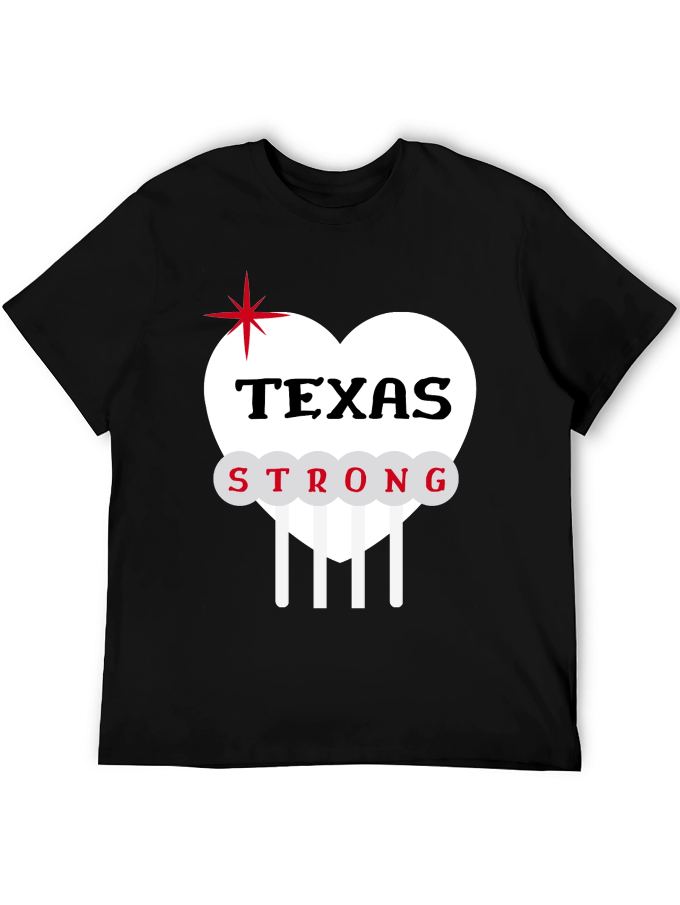 Texas Strong Heart Graphic T-Shirt