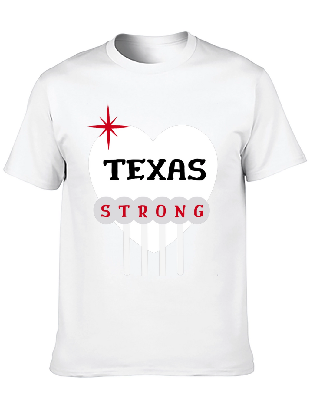 Texas Strong Heart Graphic T-Shirt