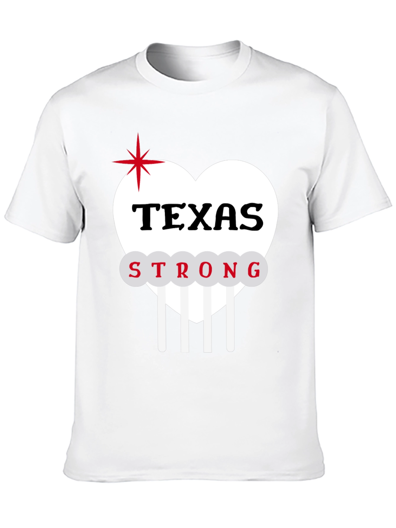 Texas Strong Heart Graphic T-Shirt
