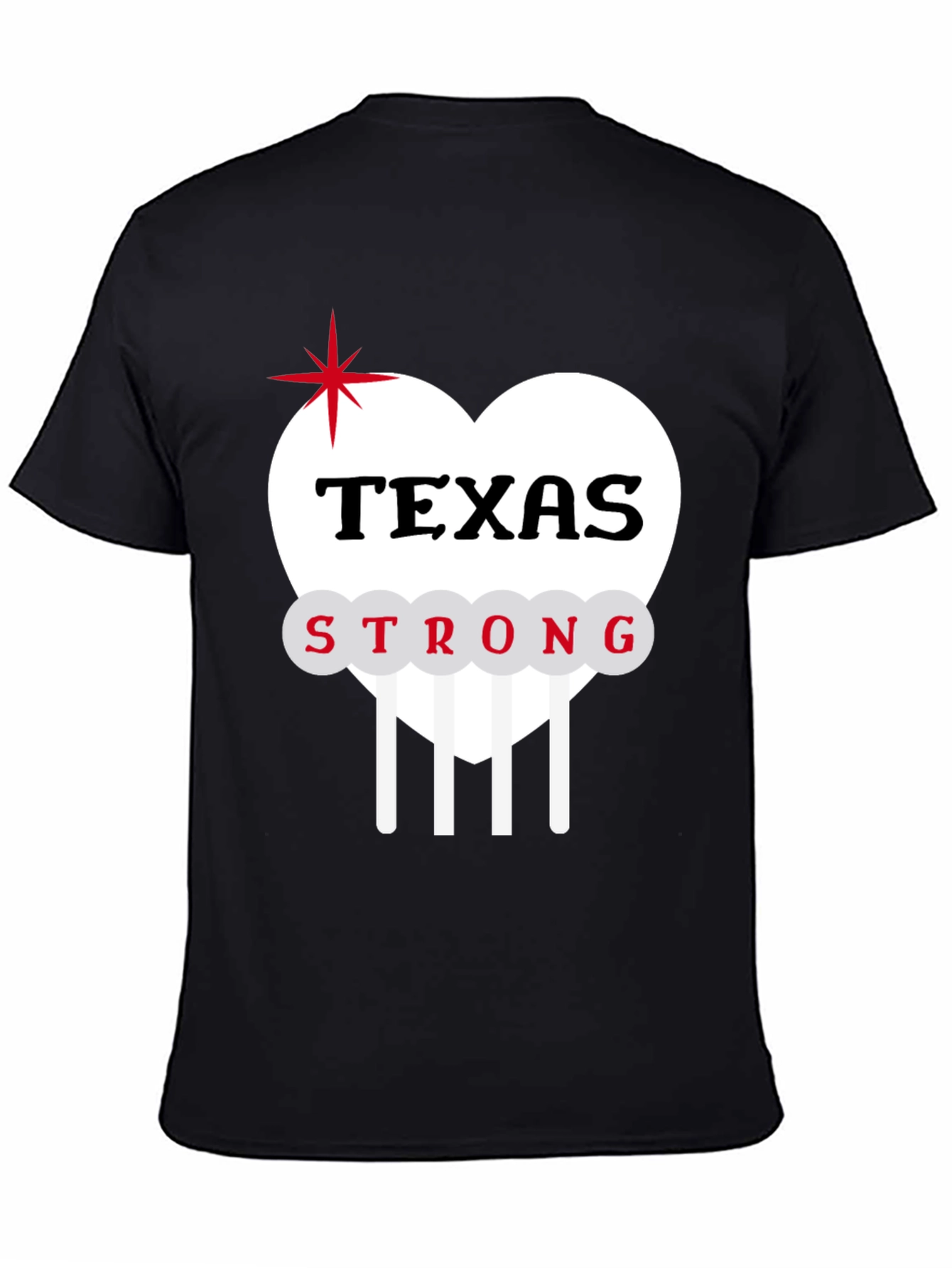 Texas Strong Heart Graphic T-Shirt