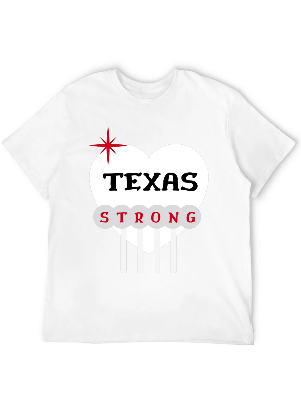 Texas Strong Heart Graphic T-Shirt