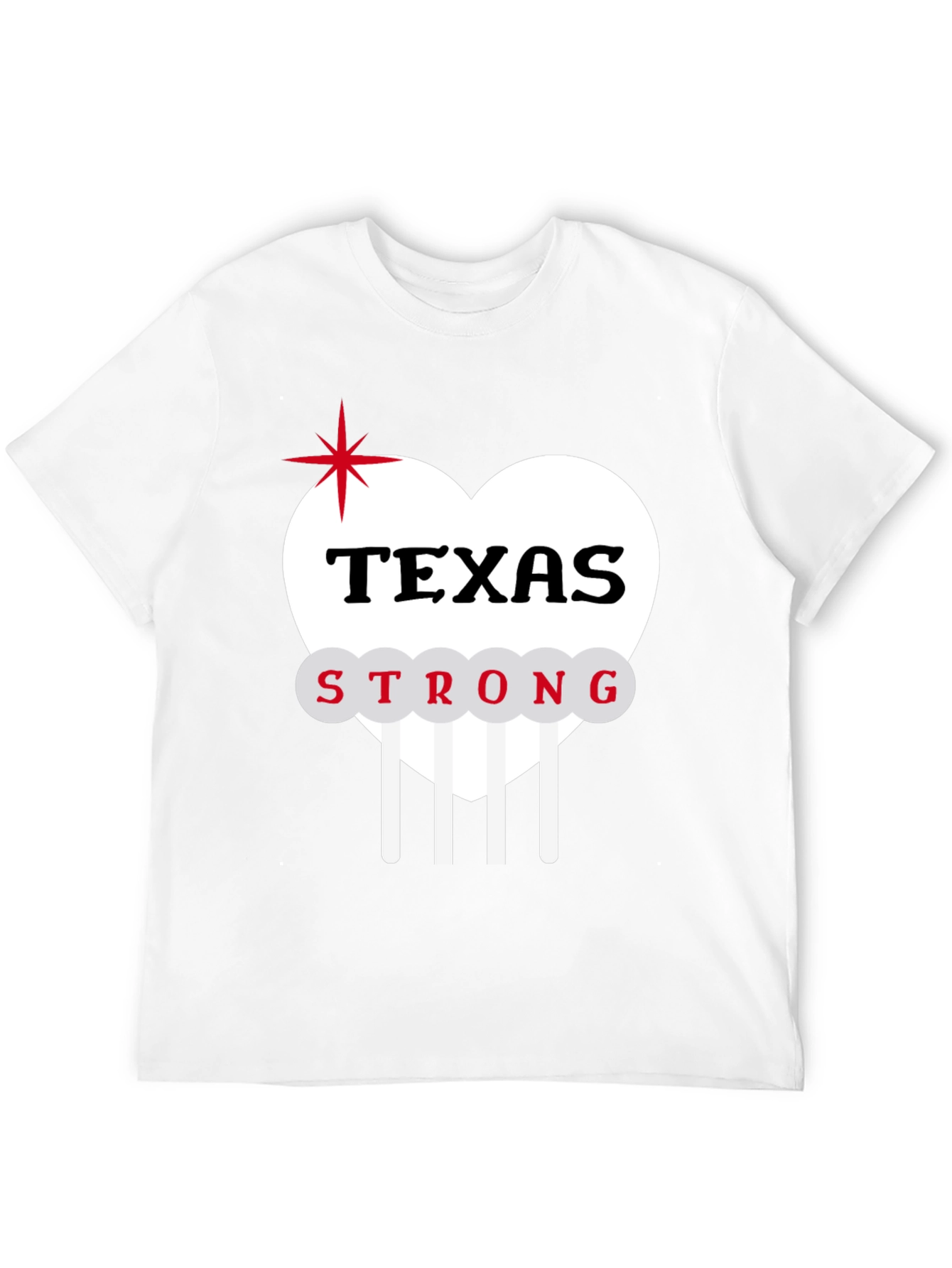 Texas Strong Heart Graphic T-Shirt