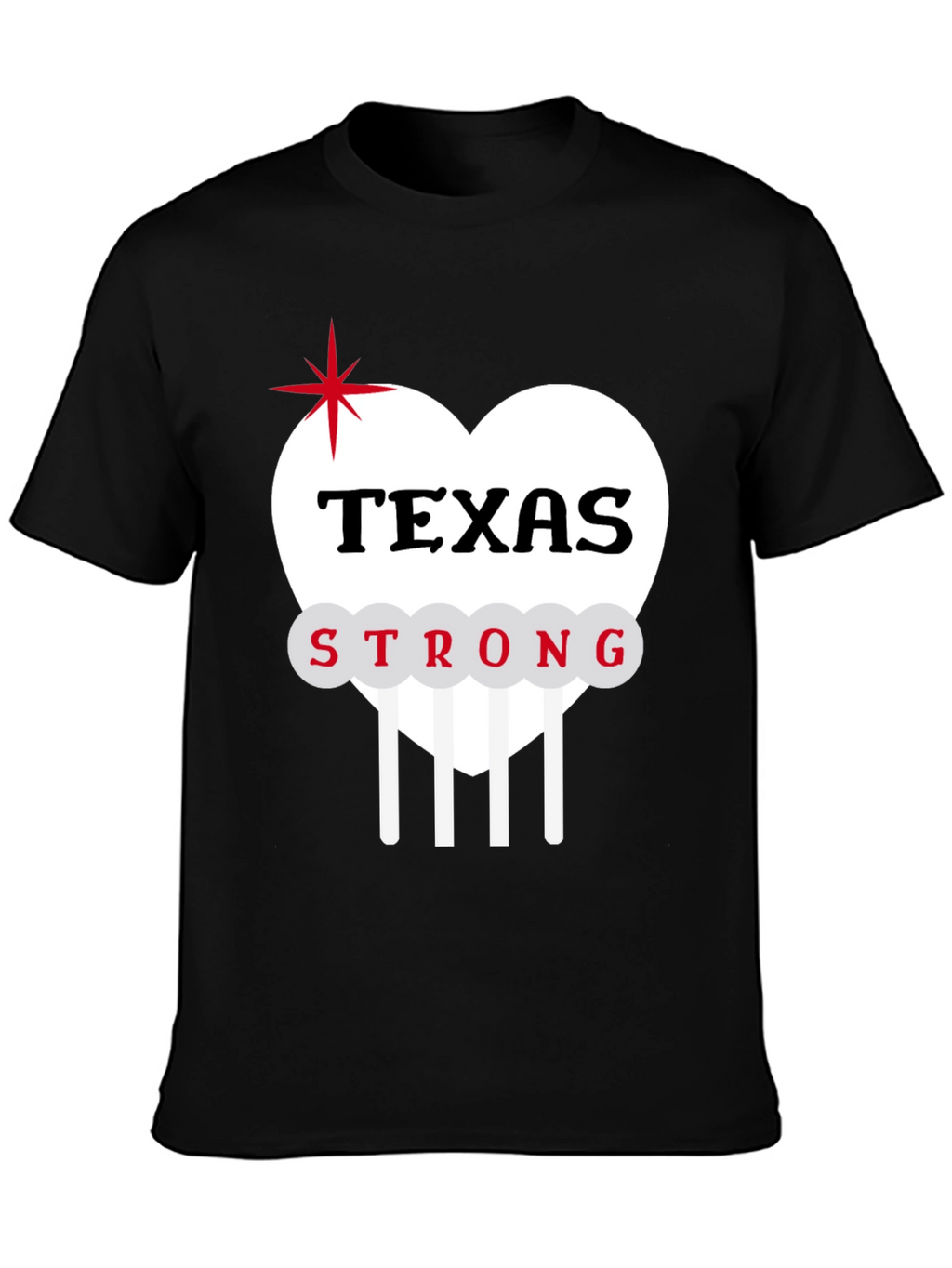 Texas Strong Heart Graphic T-Shirt