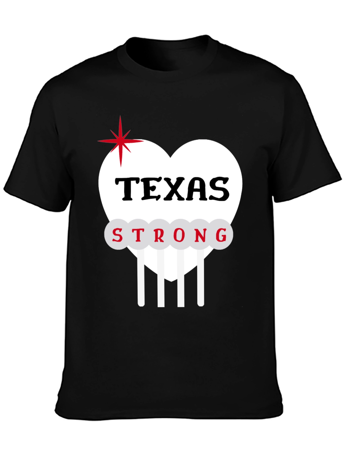 Texas Strong Heart Graphic T-Shirt