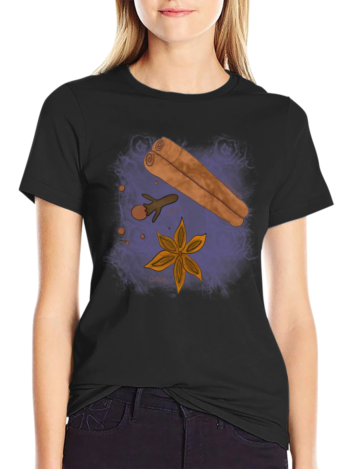 Spice Design Black T-Shirt