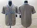 Men's Los Angeles Dodgers Gray Blank Jerseys Joint Edition