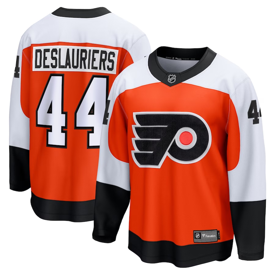Men's Philadelphia Flyers Nicolas Deslauriers #44 Orange Player Game Jerseys