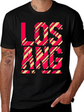 Los Angeles Striped Graphic Tee