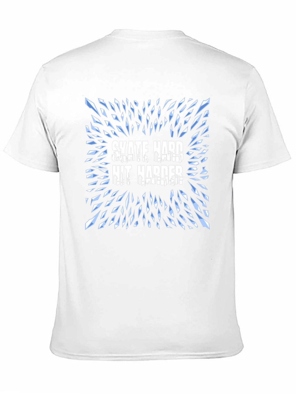 Skate Hard Hit Harder Graphic T-Shirt - Cool Design
