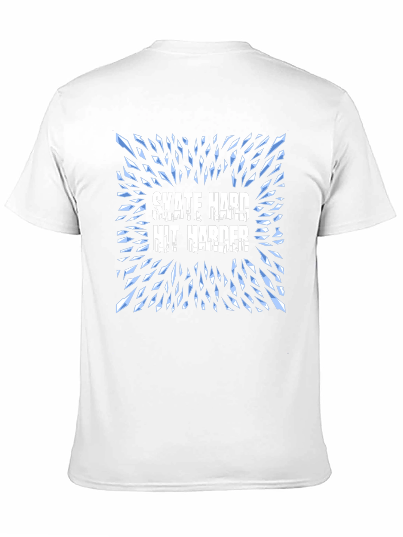 Skate Hard Hit Harder Graphic T-Shirt - Cool Design