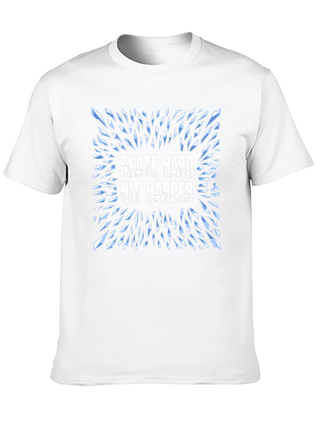 Skate Hard Hit Harder Graphic T-Shirt - Cool Design