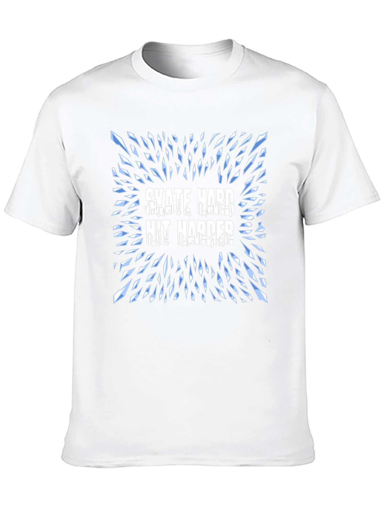 Skate Hard Hit Harder Graphic T-Shirt - Cool Design