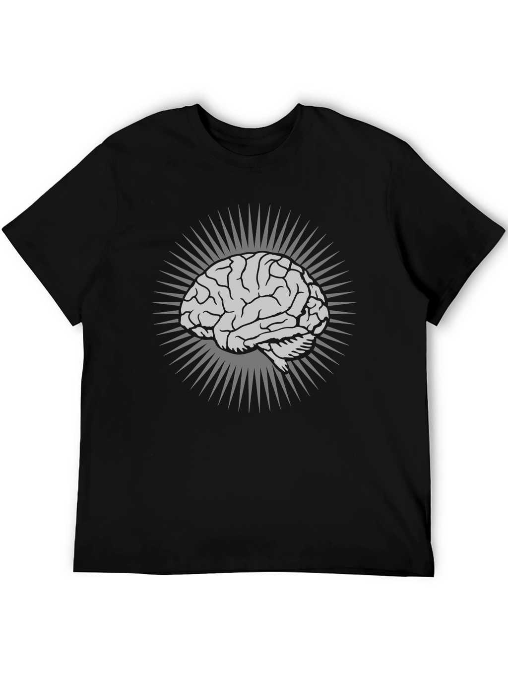 Brain Graphic T-Shirt - Black Cotton Tee