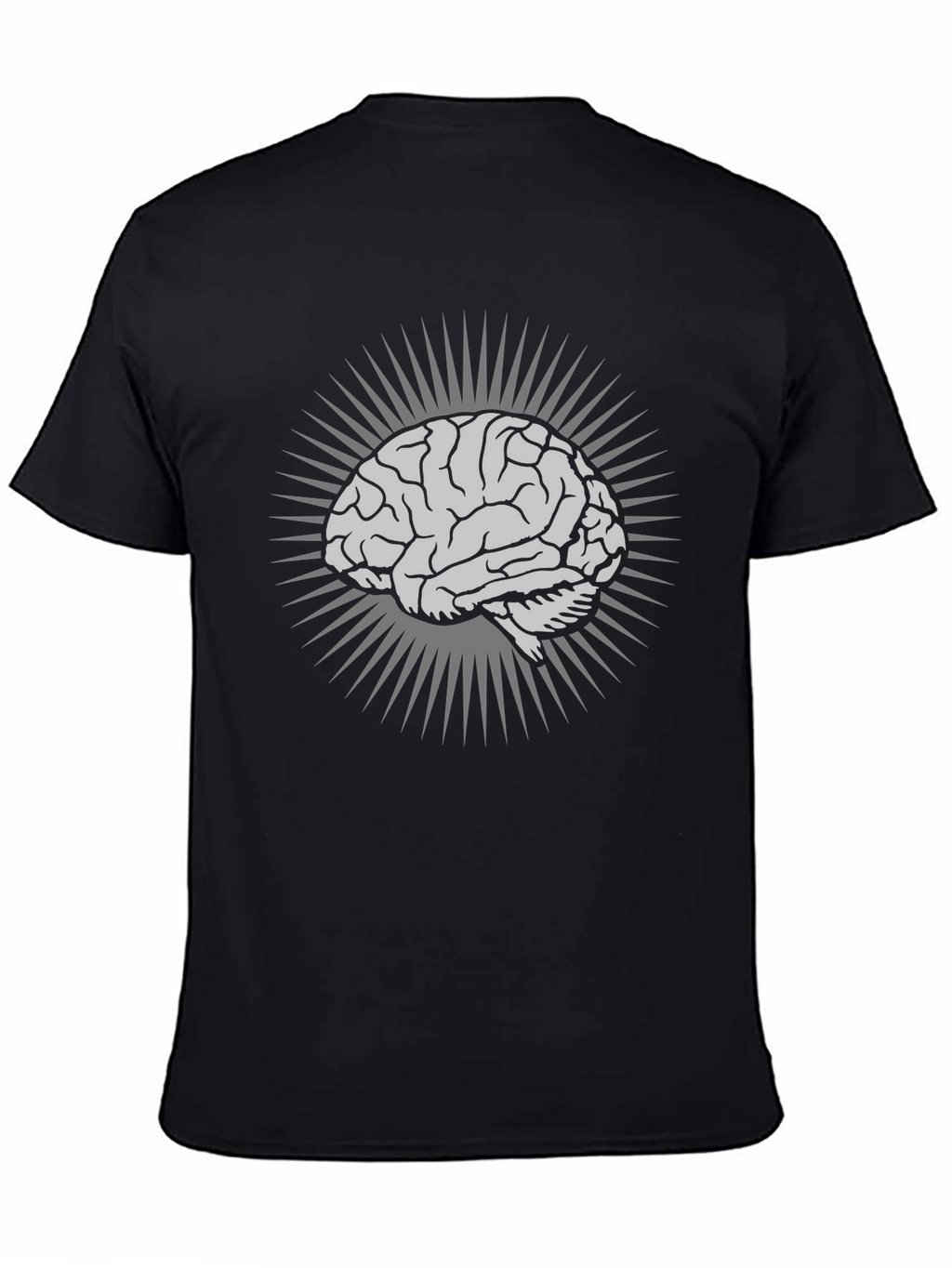 Brain Graphic T-Shirt - Black Cotton Tee