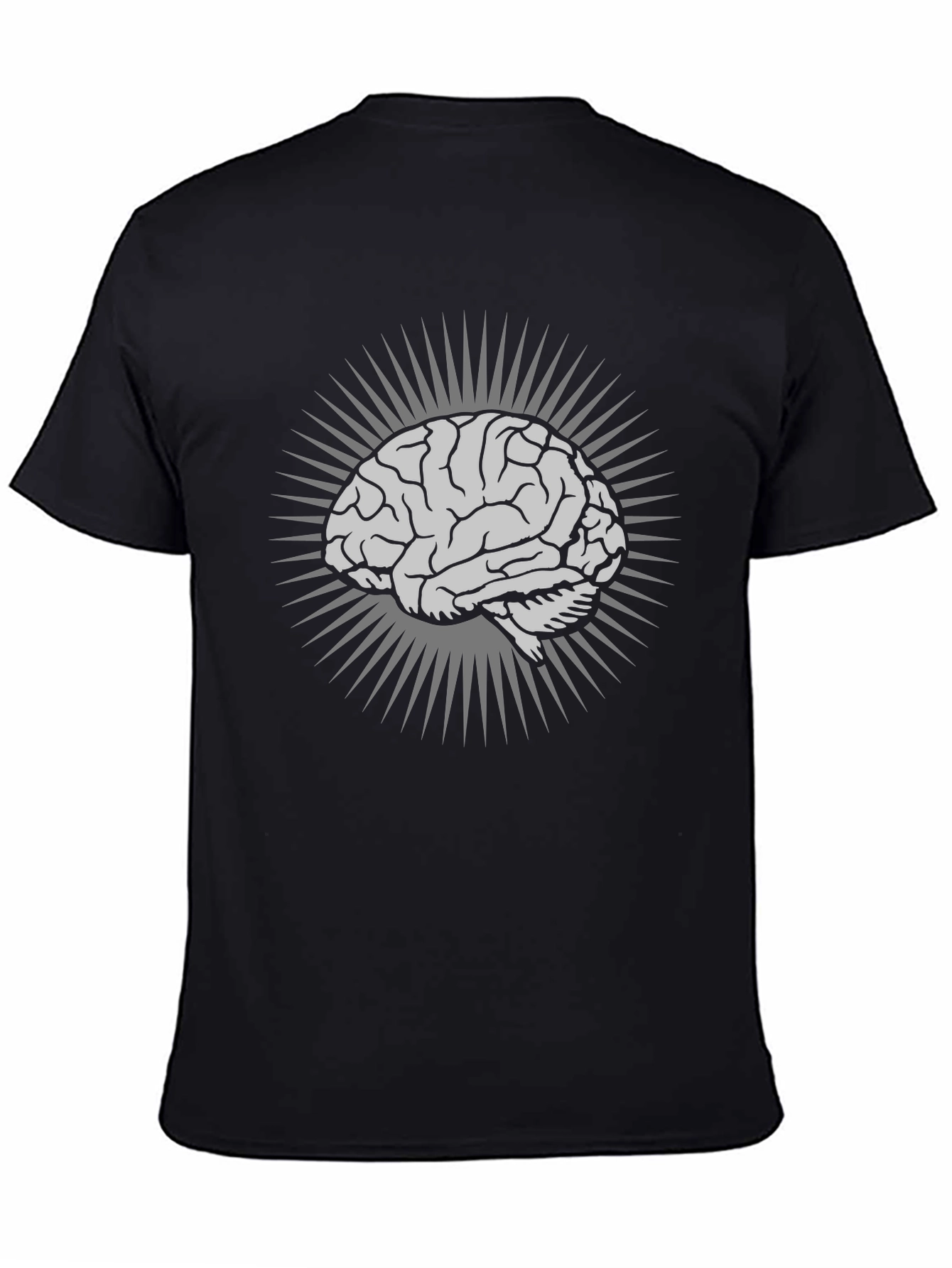 Brain Graphic T-Shirt - Black Cotton Tee