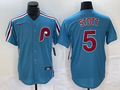 Men's Philadelphia Phillies Bryson Stott #5 Light Blue Replica Player Jerseys