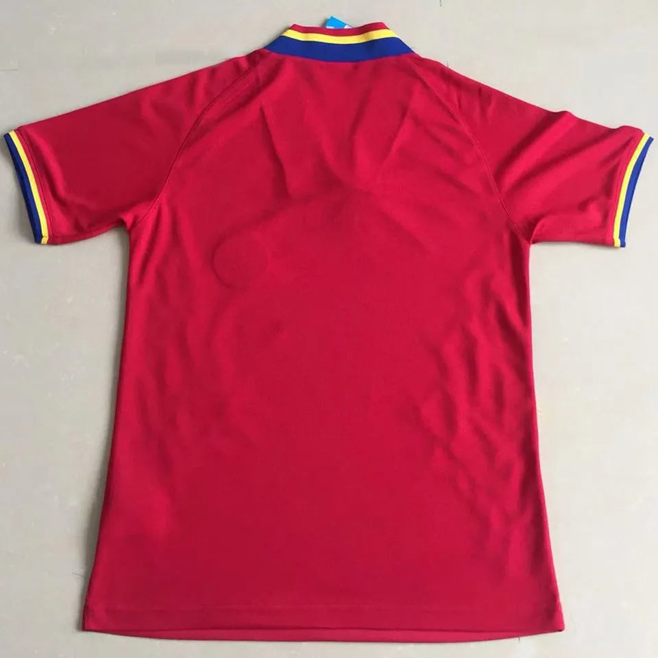 1994 România Red Retro Soccer Jersey Back