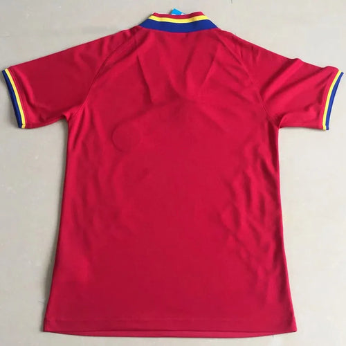 1994 România Red Retro Soccer Jersey Back