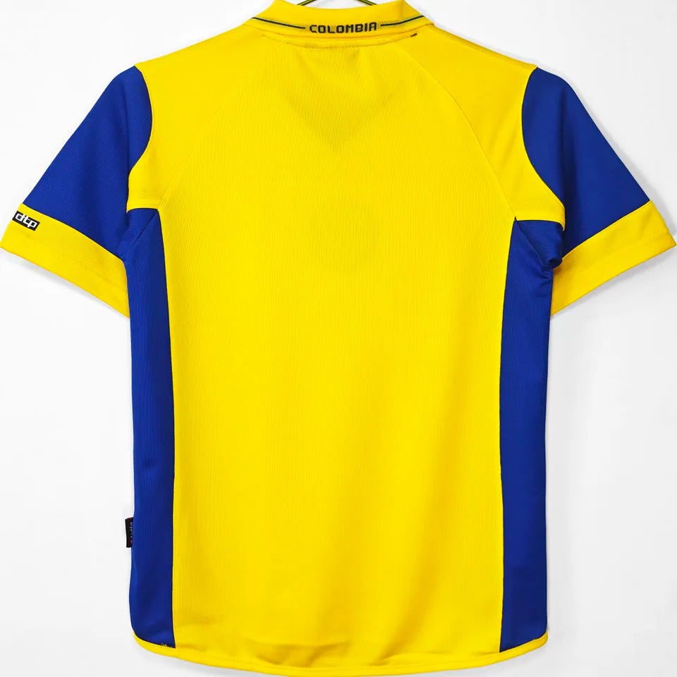 2003/2005 Colombia Home Yellow Retro Soccer Jersey Back