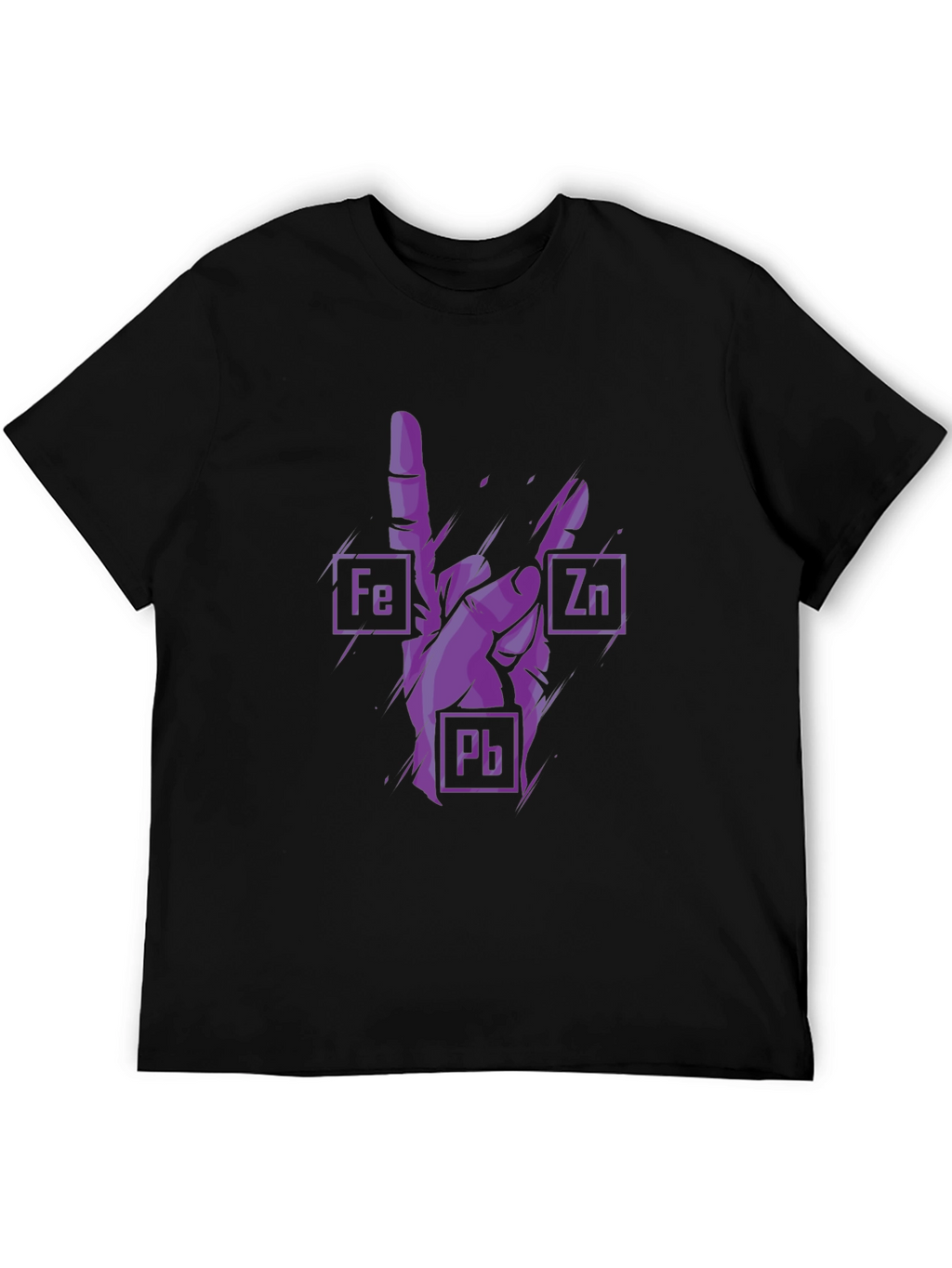 Rock On Chemistry T-Shirt - Iron Zinc Lead Design